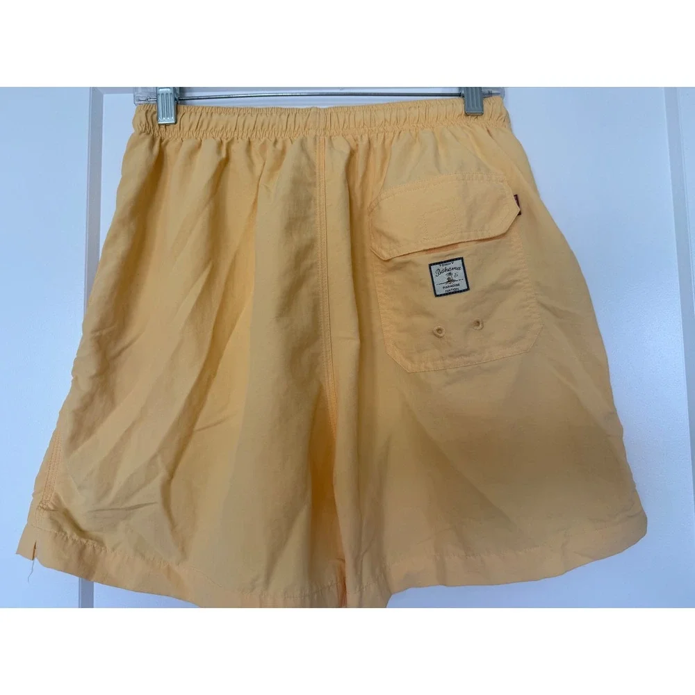 Tommy Bahama Relax Paradise Nation Swim Trunks Yellow Embroidered Marlin Mens
